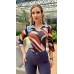 044910 Blusa Ramany Manga 3/4 Estampada Abstrata